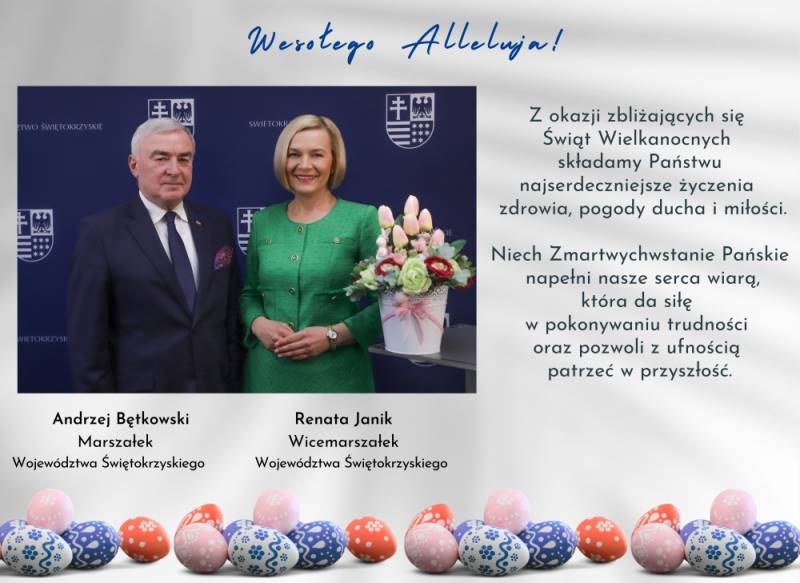 Zdjęcie: Życzenia Wielkanocne od Marszałka i Wicemarszałka ...