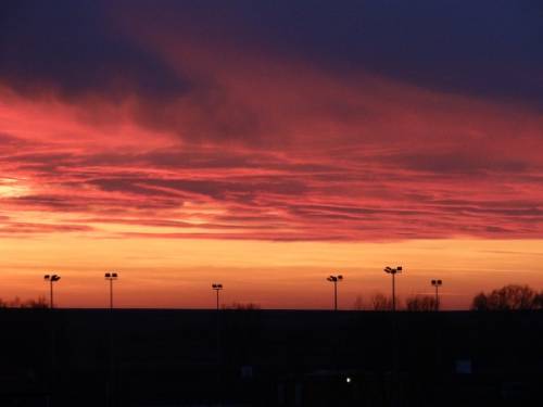 Zachód słońca nad Pierzchnicą 13.01.2014 r.